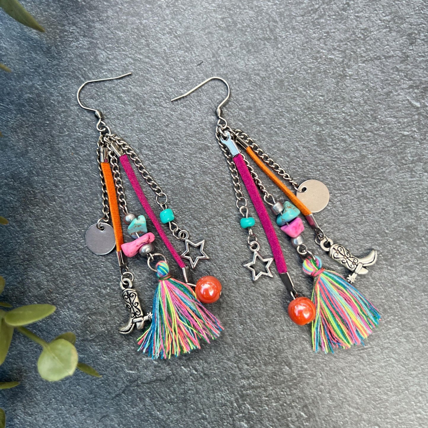 'Neon Moon' Charmed Drop Earrings