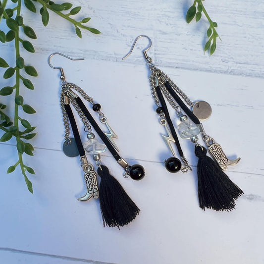 'Hillbilly Deluxe' Charmed Drop Earrings