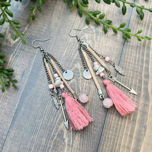 'Watermelon Moonshine' Charmed Drop Earrings