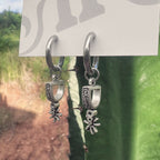 Silver Spur Earrings