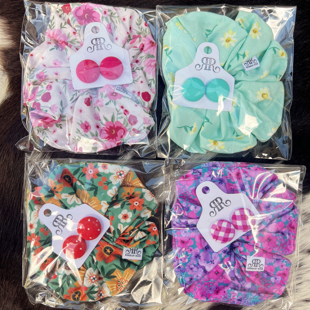 Scrunchie & Earring Set