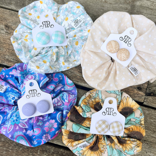 Scrunchie & Earring Set