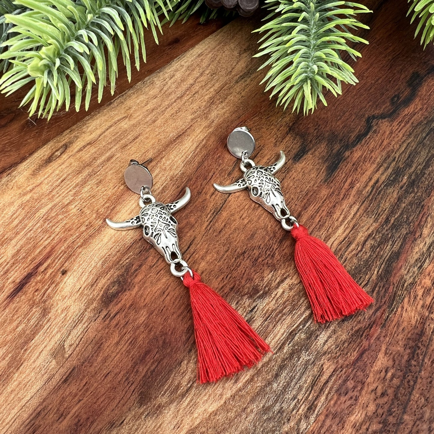 Longhorn Tassel Earrings