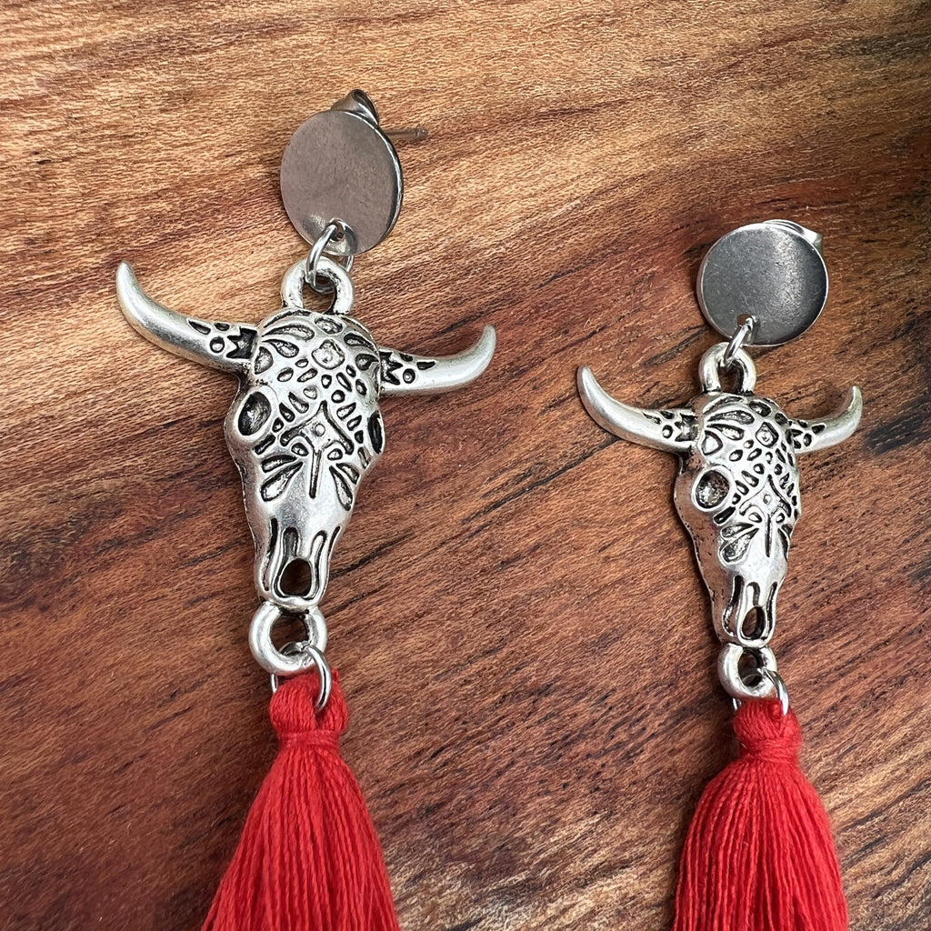 Longhorn Tassel Earrings