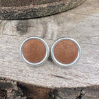 Denim & Dust Button Earrings