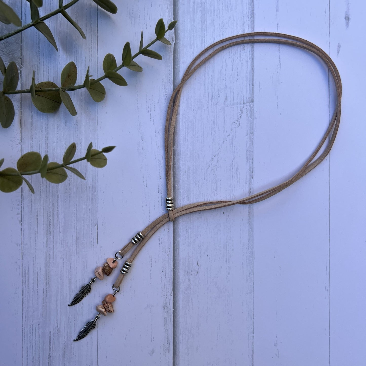 Pink Feather Choker